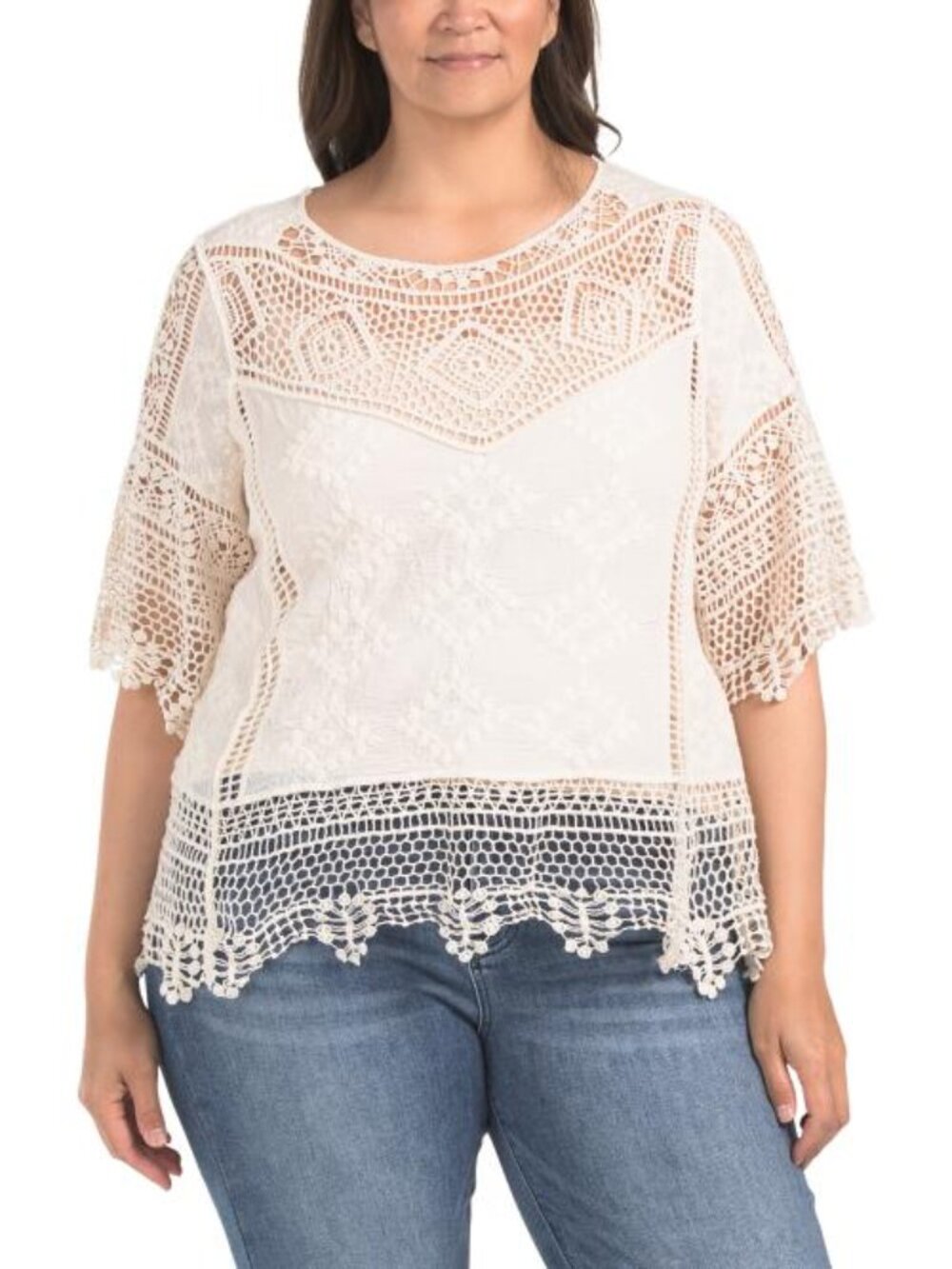 LIV LOS ANGELES Plus Crochet Top